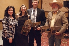 Rocio Nesbitt, Lariat Award Winner Leah Hultenschmidt and Don D'Aura for Leisure Books (Dorchester Publishing Co.), and Spur Awards winner John D. Nesbitt, Spur Awards Banquet, 2010 Western Writers of America Convention, Knoxville, Tennessee, USA