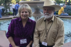 John and Micki Fuhrman Milom, co-writer of "Rangeland Lament" at the WWA convention in 2018, in Billings, MT.